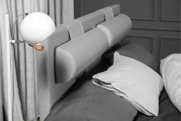 Lucky Komplett Sängpaket 140x200 Latex Slät Sänggavel - Nackkudde Liten Mellangrå - Möbler - Säng - Kontinentalsäng