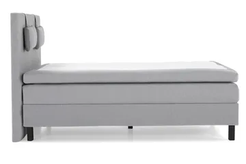 Lucky Komplett Sängpaket 140x200 Latex Slät Sänggavel - Nackkudde Liten Mellangrå - Möbler - Säng - Kontinentalsäng