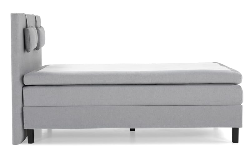 Lucky Komplett Sängpaket 140x200 Latex Slät Sänggavel - Nackkudde Liten Mellangrå - Möbler - Säng - Kontinentalsäng