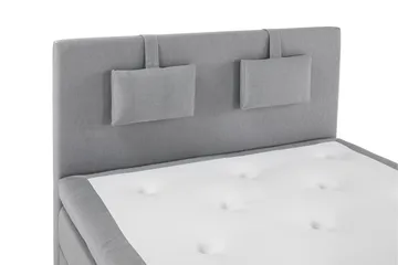 Lucky Komplett Sängpaket 140x200 Latex Slät Sänggavel - Nackkudde Liten Mellangrå - Möbler - Säng - Kontinentalsäng