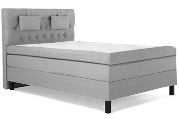 Lucky Komplett Sängpaket 140x200 Memory Diamant Sänggavel - Nackkudde Liten Mellangrå - Möbler - Säng - Kontinentalsäng