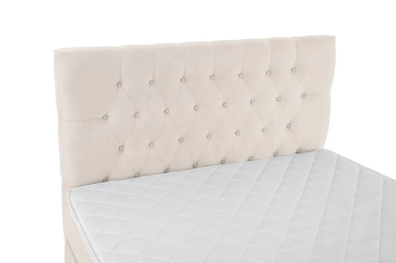 Lucky Komplett Sängpaket 140x200 Skum Diamant Sänggavel - Beige - Möbler - Säng - Kontinentalsäng