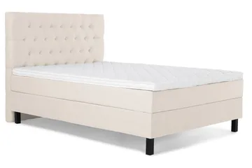 Lucky Komplett Sängpaket 140x200 Skum Diamant Sänggavel - Beige - Möbler - Säng - Kontinentalsäng