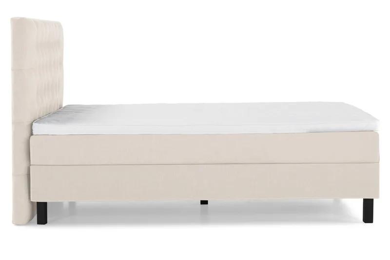 Lucky Komplett Sängpaket 140x200 Skum Diamant Sänggavel - Beige - Möbler - Säng - Kontinentalsäng
