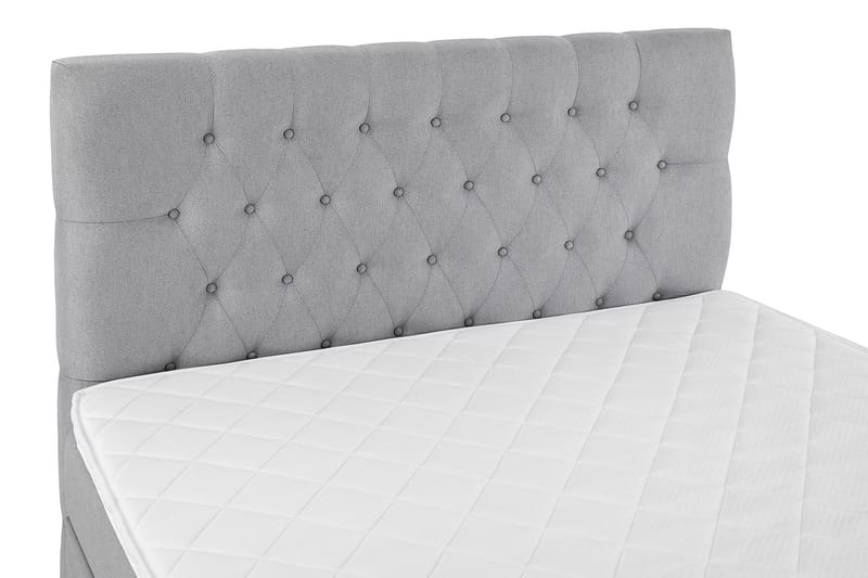 Lucky Komplett Sängpaket 140x200 Skum Diamant Sänggavel - Mellangrå - Möbler - Säng - Kontinentalsäng