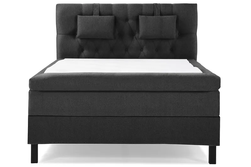 Lucky Komplett Sängpaket 140x200 Polyeter Diamant - Nackkudde Liten Svart/Grå - Möbler - Säng - Kontinentalsäng