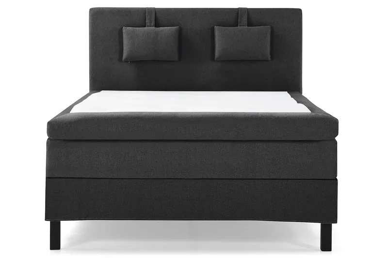 Lucky Komplett Sängpaket 140x200 Polyeter Slät, Nackkudde Liten Svart/Grå