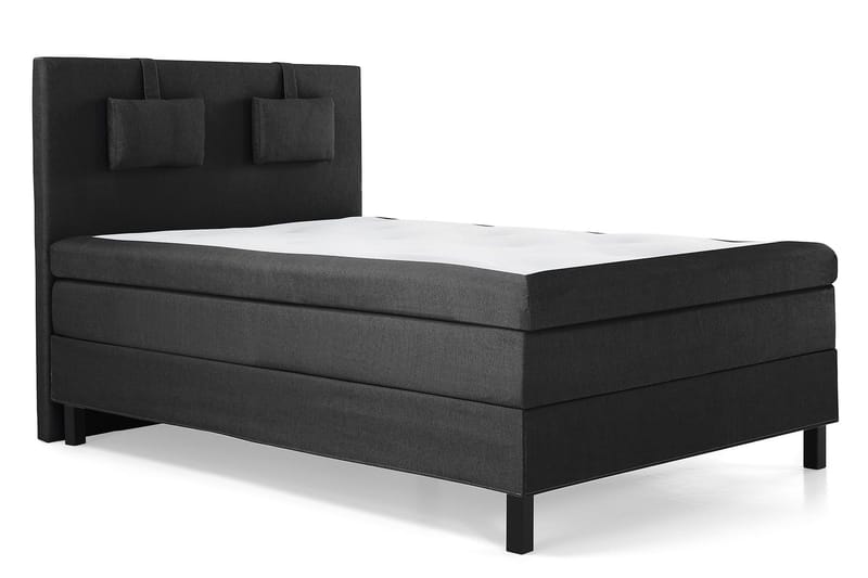 Lucky Komplett Sängpaket 140x200 Polyeter Slät - Nackkudde Liten Svart/Grå - Möbler - Säng - Kontinentalsäng