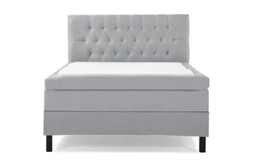 Lucky Komplett Sängpaket 140x200 Polyeter Diamant Sänggavel - Grå - Möbler - Säng - Kontinentalsäng