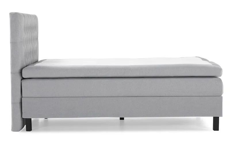 Lucky Komplett Sängpaket 140x200 Polyeter Diamant Sänggavel - Grå - Möbler - Säng - Kontinentalsäng