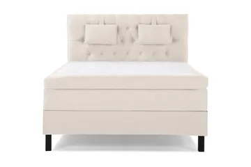 Lucky Komplett Sängpaket 140x200 Polyeter Diamant Sänggavel - Nackkudde Liten Beige - Möbler - Säng - Kontinentalsäng