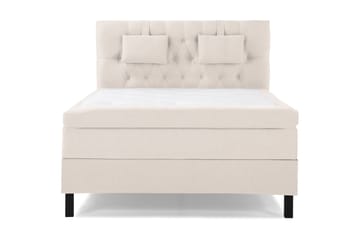 Lucky Komplett Sängpaket 140x200 Polyeter Diamant Sänggavel - Nackkudde Liten Beige - Möbler - Säng - Kontinentalsäng
