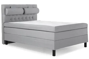 Lucky Komplett Sängpaket 140x200 Polyeter Diamant Sänggavel - Nackkudde Stor Mellangrå - Möbler - Säng - Kontinentalsäng