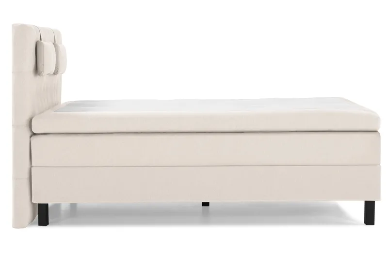 Lucky Komplett Sängpaket 140x200 Polyeter Diamant Sänggavel - Nackkudde Liten Beige - Möbler - Säng - Kontinentalsäng