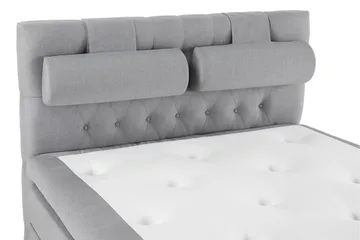 Lucky Komplett Sängpaket 140x200 Polyeter Diamant Sänggavel - Nackkudde Stor Mellangrå - Möbler - Säng - Kontinentalsäng