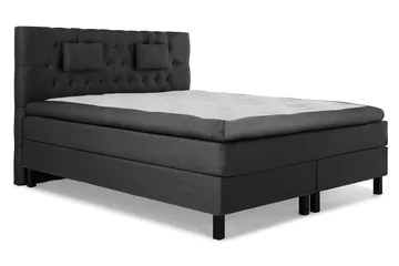 Lucky Komplett Sängpaket 160x200 Latex Diamant - Nackkudde Liten Svart/Grå - Möbler - Säng - Kontinentalsäng