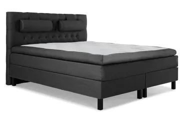 Lucky Komplett Sängpaket 160x200 Latex Diamant - Nackkudde Stor Svart/Grå - Möbler - Säng - Kontinentalsäng