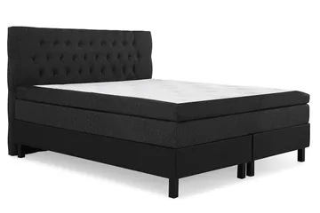 Lucky Komplett Sängpaket 160x200 Latex Diamant - Svart/Grå/PU - Möbler - Säng - Kontinentalsäng