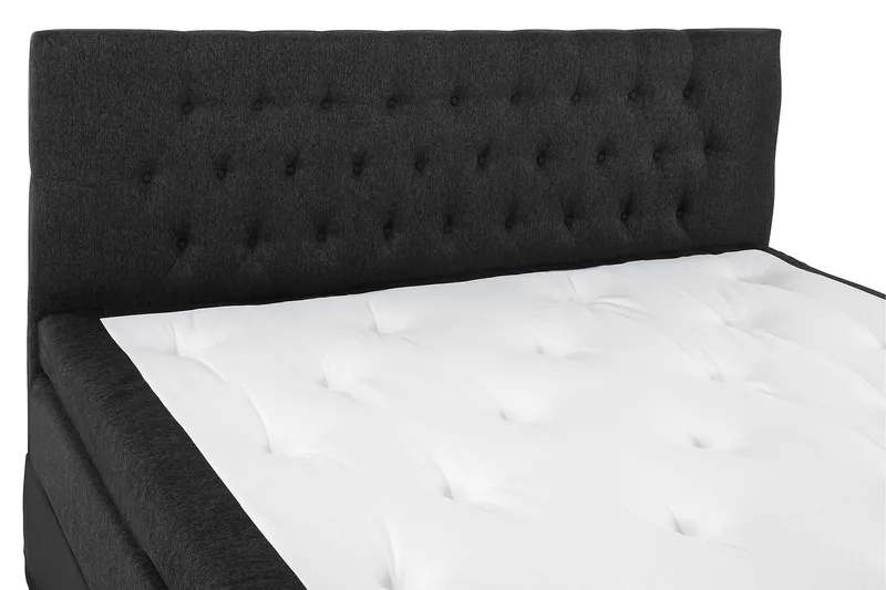Lucky Komplett Sängpaket 160x200 Latex Diamant - Svart/Grå/PU - Möbler - Säng - Kontinentalsäng