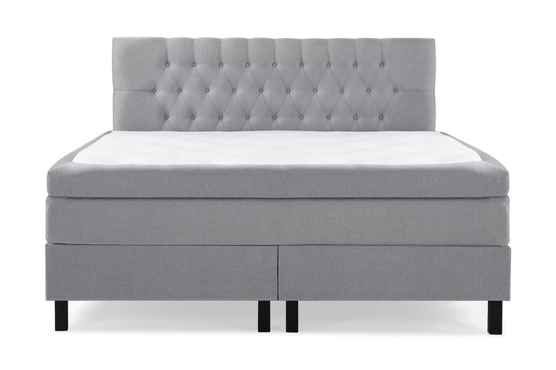Lucky Komplett Sängpaket 160x200 Memory Diamant Sänggavel, Mellangrå