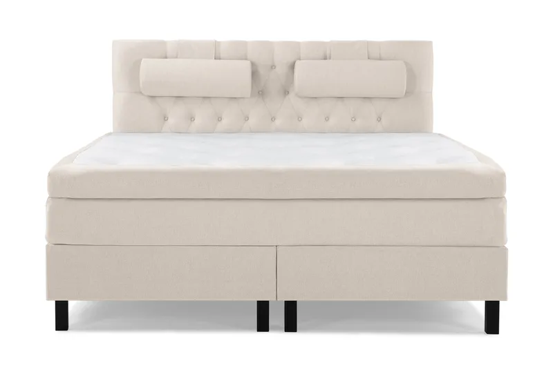 Lucky Komplett Sängpaket 160x200 Memory Diamant Sänggavel - Nackkudde Stor Beige - Möbler - Säng - Kontinentalsäng