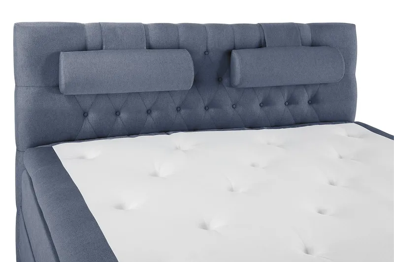 Lucky Komplett Sängpaket 160x200 Memory Diamant Sänggavel - Nackkudde Stor Mörkblå - Möbler - Säng - Kontinentalsäng
