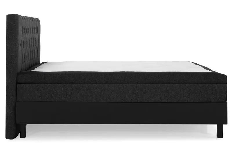 Lucky Komplett Sängpaket 160x200 Memory Diamant - Svart/Grå/PU - Möbler - Säng - Kontinentalsäng