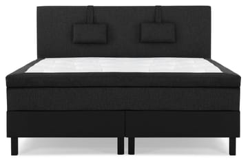 Lucky Slät Sänggavel 160 cm - Svart/Grå/PU