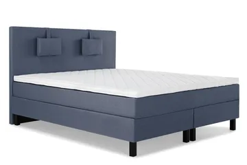 Lucky Komplett Sängpaket 160x200 Skum Slät Sänggavel - Nackkudde Liten Mörkblå - Möbler - Säng - Kontinentalsäng