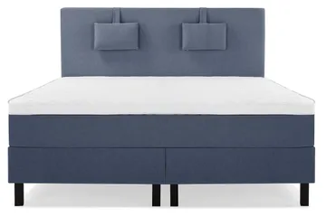 Lucky Komplett Sängpaket 160x200 Skum Slät Sänggavel - Nackkudde Liten Mörkblå - Möbler - Säng - Kontinentalsäng