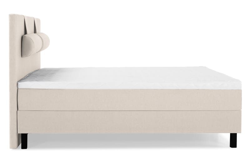Lucky Komplett Sängpaket 160x200 Skum Slät Sänggavel - Nackkudde Stor Beige - Möbler - Säng - Kontinentalsäng