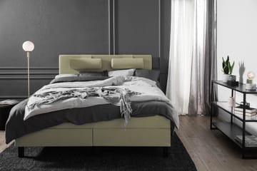 Lucky Komplett Sängpaket 160x200 Skum Slät Sänggavel - Nackkudde Stor Grön - Möbler - Säng - Kontinentalsäng