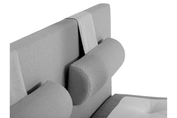 Lucky Komplett Sängpaket 160x200 Skum Slät Sänggavel - Nackkudde Stor Mellangrå - Möbler - Säng - Kontinentalsäng