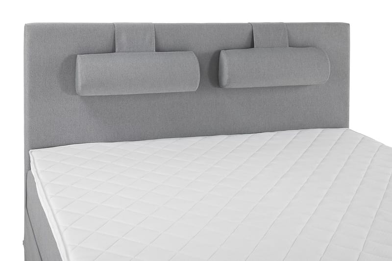 Lucky Komplett Sängpaket 160x200 Skum Slät Sänggavel - Nackkudde Stor Mellangrå - Möbler - Säng - Kontinentalsäng