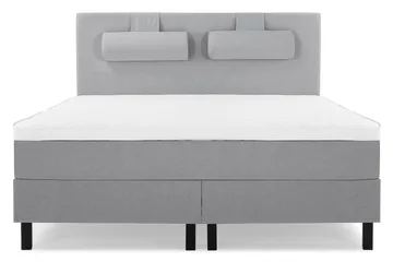 Lucky Komplett Sängpaket 160x200 Skum Slät Sänggavel - Nackkudde Stor Mellangrå - Möbler - Säng - Kontinentalsäng