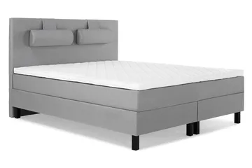 Lucky Komplett Sängpaket 160x200 Skum Slät Sänggavel - Nackkudde Stor Mellangrå - Möbler - Säng - Kontinentalsäng