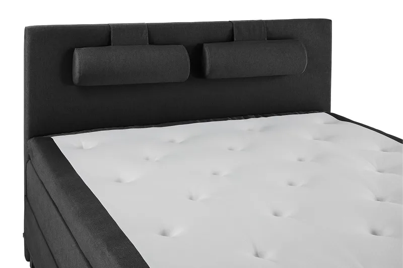 Lucky Komplett Sängpaket 160x200 Polyeter Slät - Nackkudde Stor Svart/Grå - Möbler - Säng - Kontinentalsäng