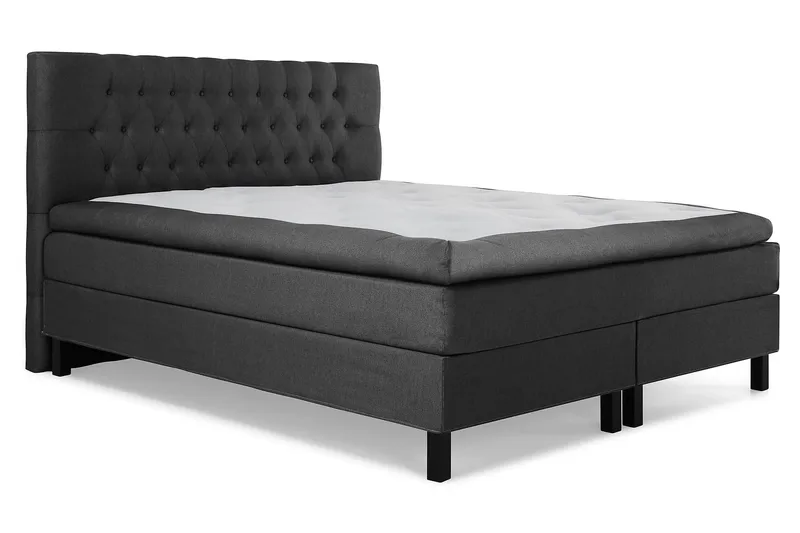 Lucky Komplett Sängpaket 160x200 Polyeter Diamant - Svart/Grå - Möbler - Säng - Kontinentalsäng