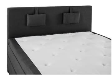 Lucky Komplett Sängpaket 160x200 Polyeter Slät - Nackkudde Liten Svart/Grå - Möbler - Säng - Kontinentalsäng