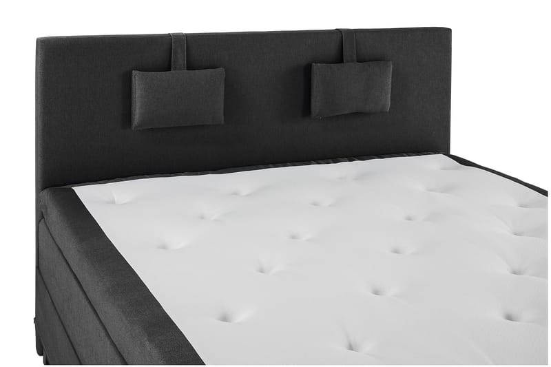 Lucky Komplett Sängpaket 160x200 Polyeter Slät - Nackkudde Liten Svart/Grå - Möbler - Säng - Kontinentalsäng