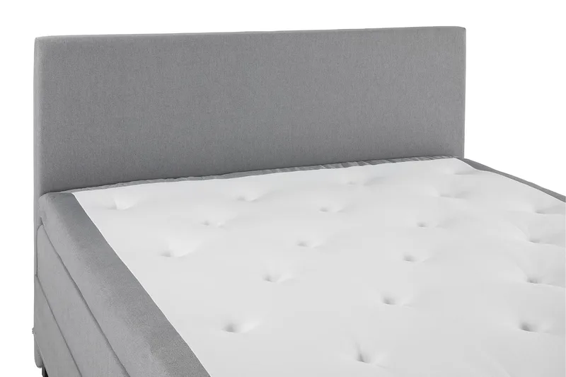 Lucky Komplett Sängpaket 160x200 Polyeter Slät Sänggavel - Mellangrå - Möbler - Säng - Kontinentalsäng