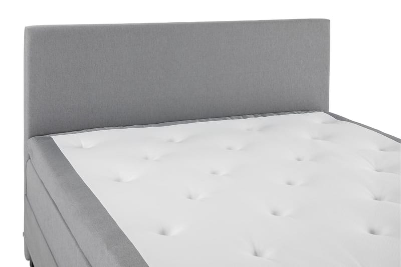 Lucky Komplett Sängpaket 160x200 Polyeter Slät Sänggavel - Mellangrå - Möbler - Säng - Kontinentalsäng