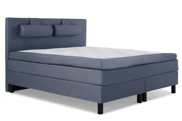 Lucky Komplett Sängpaket 160x200 Polyeter Slät - Nackkudde Stor Mörkblå - Möbler - Säng - Kontinentalsäng