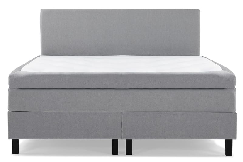 Lucky Komplett Sängpaket 160x200 Polyeter Slät Sänggavel - Mellangrå - Möbler - Säng - Kontinentalsäng