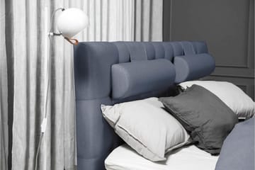 Lucky Komplett Sängpaket 180x200 Latex Diamant Sänggavel - Nackkudde Liten Mörkblå - Möbler - Säng - Kontinentalsäng