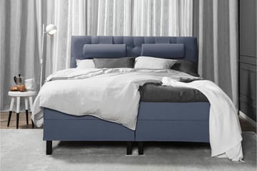 Lucky Komplett Sängpaket 180x200 Latex Diamant Sänggavel - Nackkudde Liten Mörkblå - Möbler - Säng - Kontinentalsäng