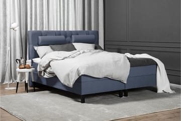 Lucky Komplett Sängpaket 180x200 Latex Diamant Sänggavel - Nackkudde Liten Mörkblå - Möbler - Säng - Kontinentalsäng