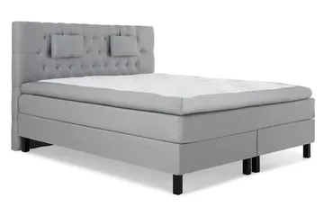 Lucky Komplett Sängpaket 180x200 Latex Diamant Sänggavel - Nackkudde Liten Mellangrå - Möbler - Säng - Kontinentalsäng