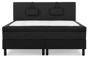 Lucky Slät Sänggavel 180 cm - Svart/Grå/PU