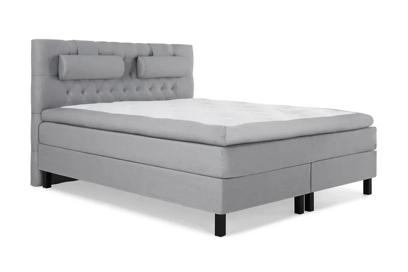 Lucky Komplett Sängpaket 180x200 Memory Diamant Sänggavel - Nackkudde Stor Mellangrå - Möbler - Säng - Kontinentalsäng